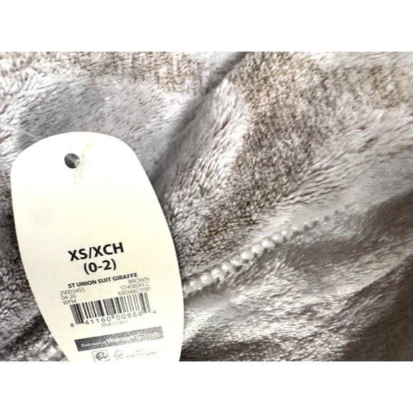 Giraffe Hooded Super Soft Fleece Suit Pajama Onesie XS/XCH 0-2 - Picture 5 of 5